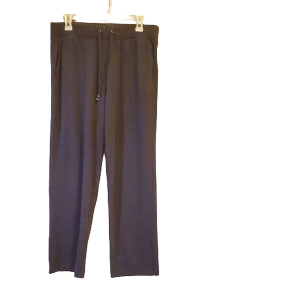 Croft & Barrow Straight Leg Pull-On Pants, Dark Grey, Size Medium